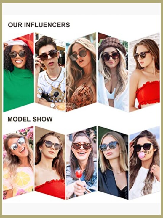 Classic Square Polarized Sunglasses UV400 Retro Trendy Sunnies main image 4